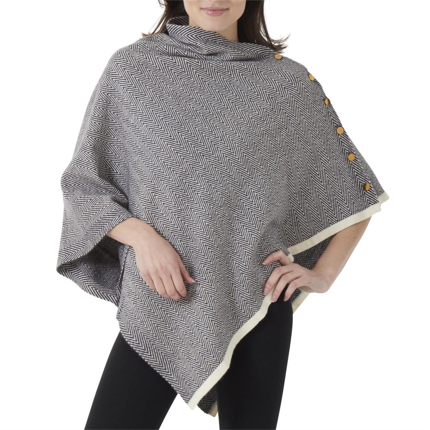 Navy Chevron Poncho